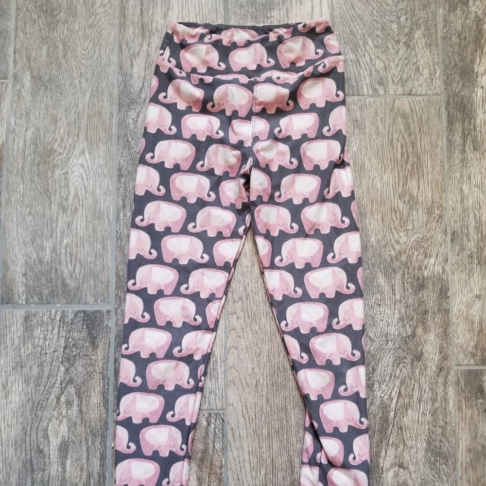 LuLaRoe Girl's Elephant Leggings Size Tween